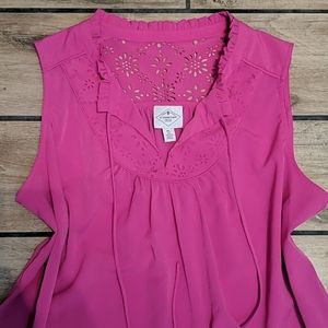 St. John's Bay - fuchsia pink tank top